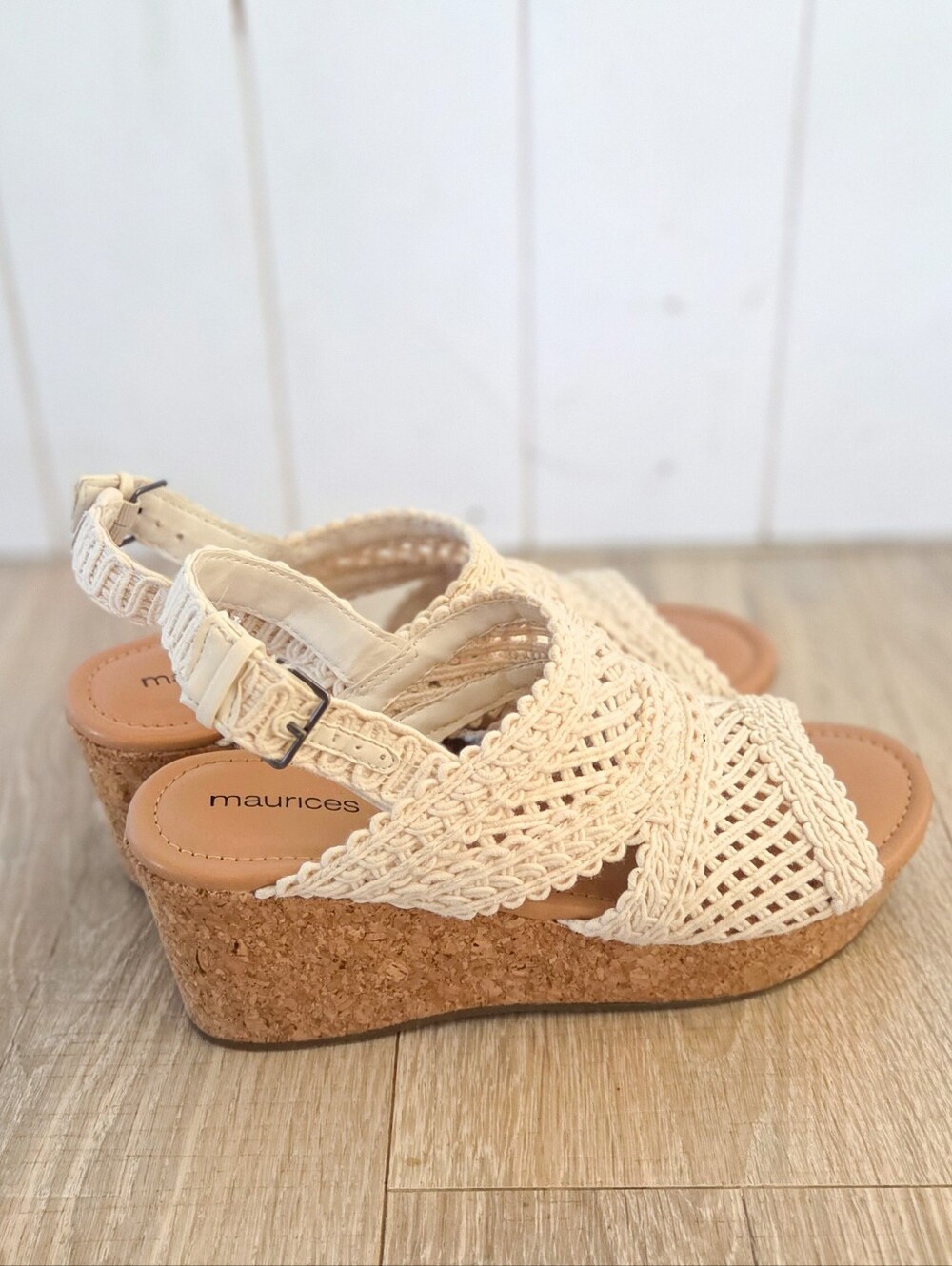 Maurices Crochet Sandal Cream - Picture 2 of 3